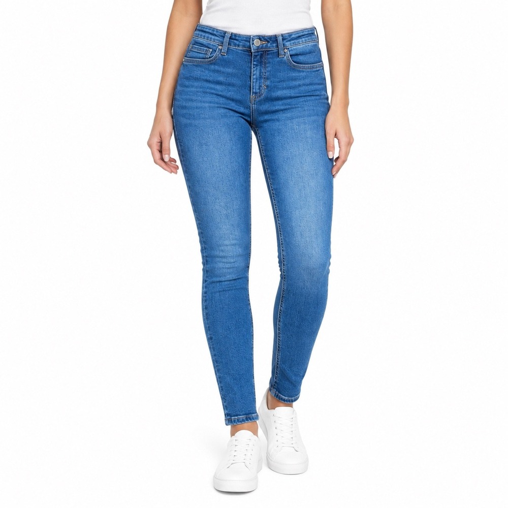Mango MNG Newisa Skinny Jeans Womens Size 6 Medium Wash Blue High Rise Denim